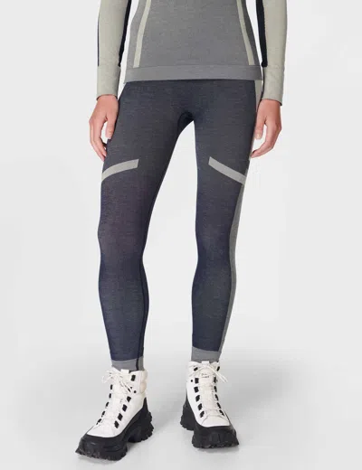 Sweaty Betty Modal Chevron Base Layer Legging In Blue