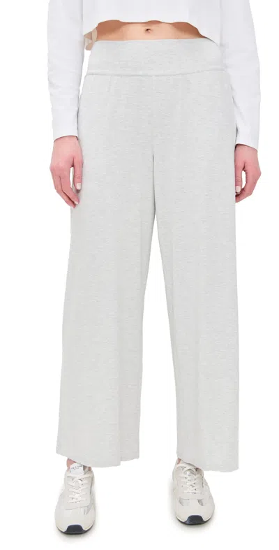 Sweaty Betty Modal Wide Leg Pants Light Grey Marl