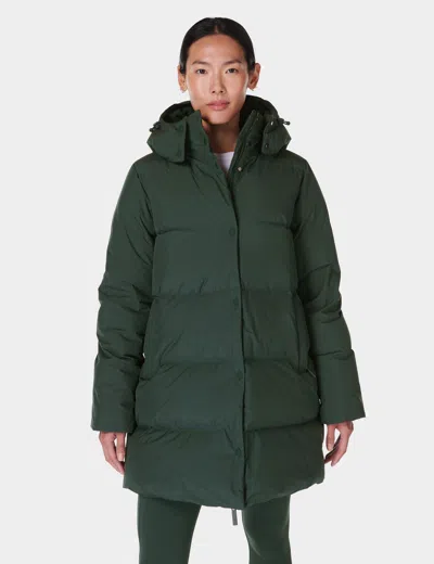 Sweaty Betty Nimbus Mid Puffer In Green