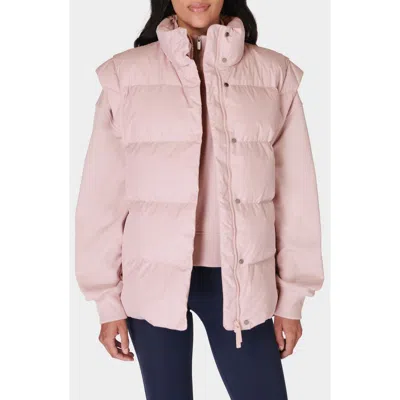 Sweaty Betty Nimbus Water Resistant Puffer Vest In Pink