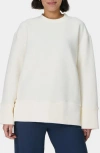Sweaty Betty Peaceful Ottoman Rib Sweatshirt In Lily White