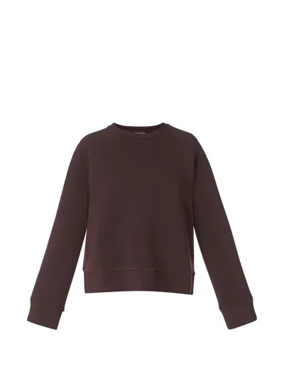 Sweaty Betty Peaceful Ribbed-knit Sweatshirt In Brown