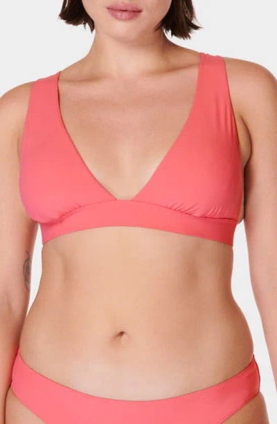 Sweaty Betty Peninsula Bikini Top In Coral Pink