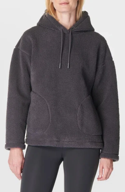 Sweaty Betty Plush Drawstring Hoodie In Urban Grey