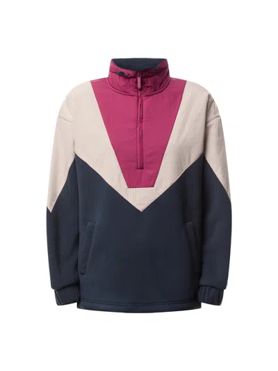Sweaty Betty Plush Fleece Textured Half Zip In Salt Blue