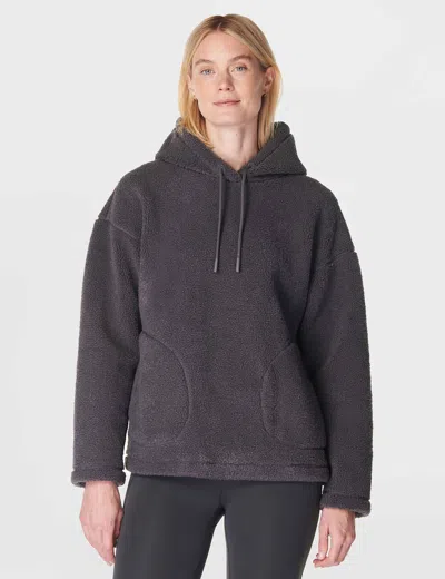 Sweaty Betty Plush Textured Hoody In Grey