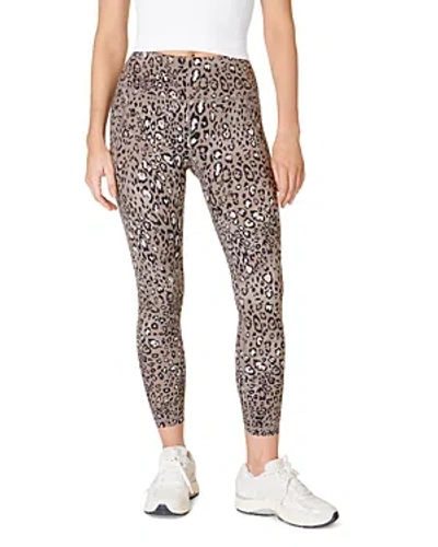 Sweaty Betty Power Pocket Workout Leggings In Brown Realistic Leopard Print