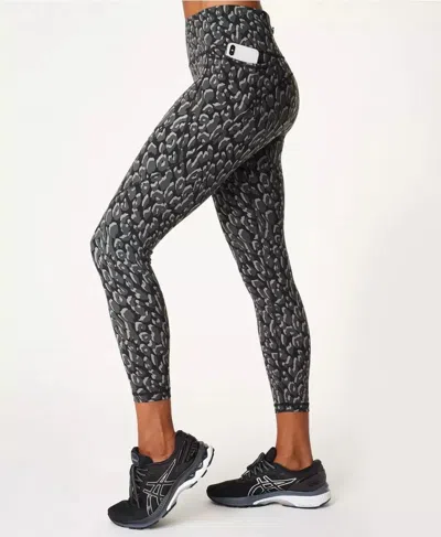 Sweaty Betty Power 7/8 Workout Leggings In Black Tonal Leopard Print In Grey