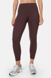 Sweaty Betty Power 7/8 Workout Pocket Leggings In Brown
