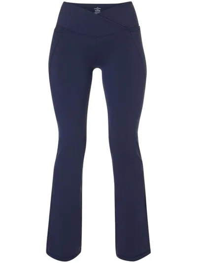 Sweaty Betty Power Bootcut Wrap Waist Leggings In Navy Blue