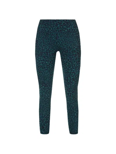 Sweaty Betty Power Gym Leopard-print Leggings In Blue