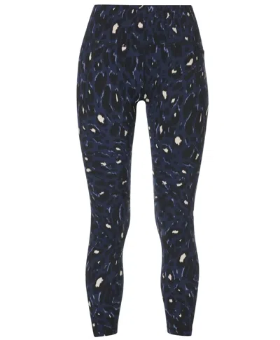 Sweaty Betty Power Leopard-print Leggings In Blue