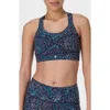 Sweaty Betty Womens Power Medium-support Stretch-woven Sports Bra Blue Aurora Print Xxs In Blue Aurora Print