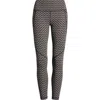 Sweaty Betty Power Pocket Workout 7/8 Leggings In Black Micro Houndstooth Print