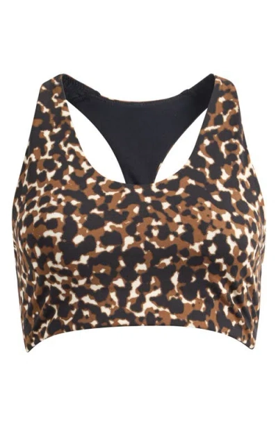 Sweaty Betty Power Racer Sports Bra In Animal Print