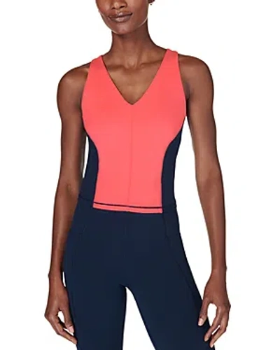 Sweaty Betty Power Racerback Bra Tank Top In Coral Pink