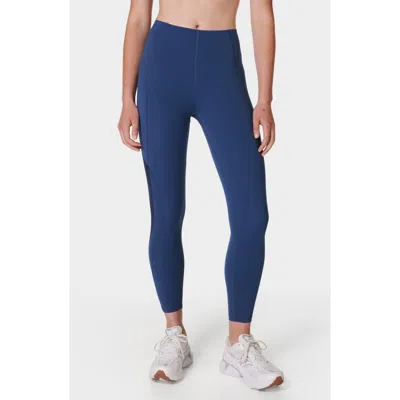 Sweaty Betty Power Texture Ankle Leggings In Flux Blue