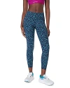 Sweaty Betty Power Workout 7/8 Leggings In Blue Abstract Markings