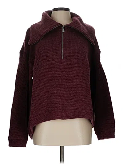 Pre-owned Sweaty Betty Pullover Sweater In Burgundy