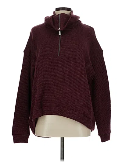 Pre-owned Sweaty Betty Pullover Sweater In Burgundy