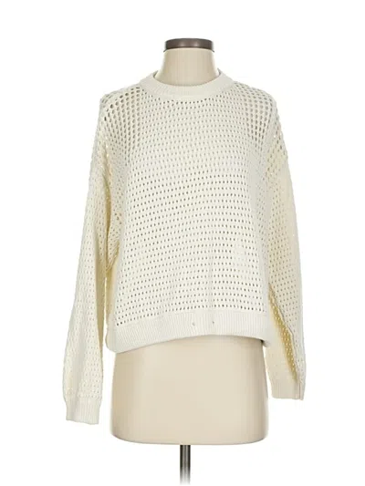 Pre-owned Sweaty Betty Pullover Sweater In White
