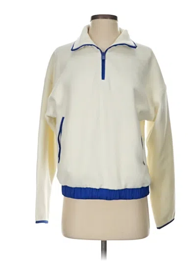 Pre-owned Sweaty Betty Pullover Sweater In White