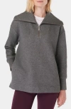 Sweaty Betty Women's Radiant 1/4-zip Sweatshirt In Charcoal Grey Marl
