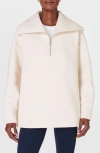 Sweaty Betty Radiant Half Zip Sweatshirt In Oatmeal Marl