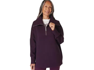 Sweaty Betty Radiant Half Zip Sweatshirt In Purple