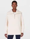 Sweaty Betty Radiant Half Zip Sweatshirt In White