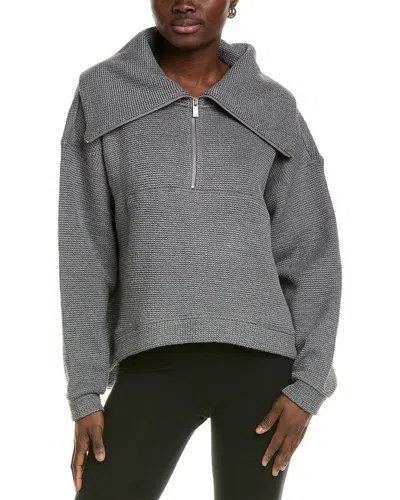 Sweaty Betty Restful Boucle 1/2-zip Sweatshirt In Grey