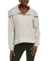 Sweaty Betty Restful Boucle 1/2-zip Sweatshirt In White