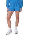 Sweaty Betty Womens Revive Boxy Cotton-blend Shorts Tidal Blue Xxl In Tidal Blue