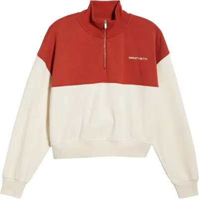 Sweaty Betty Revive Colorblock Half Zip Sweatshirt