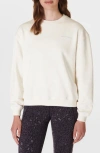 Sweaty Betty After Class Crop Sweater Lily White In Cloud White