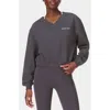 Sweaty Betty Revive Crop Organic Cotton Blend Sweatshirt In Urban Grey