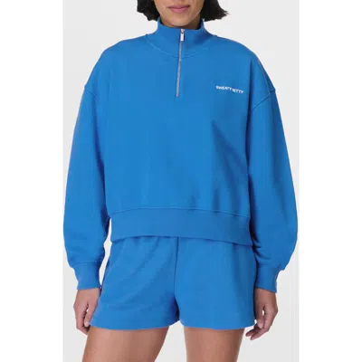 SWEATY BETTY SWEATY BETTY REVIVE HALF ZIP CROP SWEATSHIRT