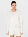 Sweaty Betty Revive Quarter Zip Sweatshirt In White