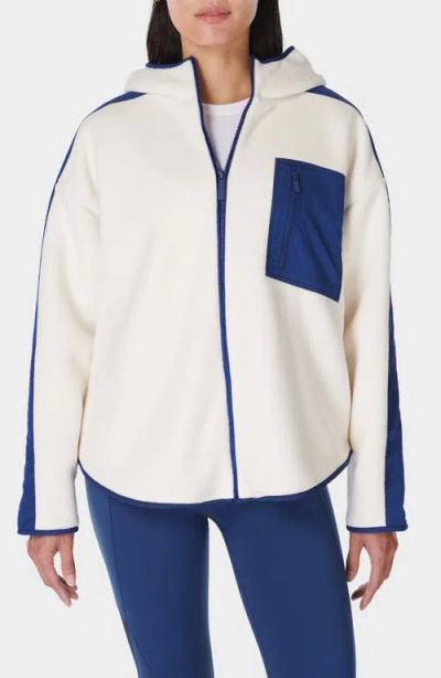 Sweaty Betty Roam Borg Zip Up Jacket In White