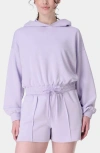 Sweaty Betty Sand Wash Cloud Weight Crop Hoodie In Purple