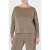 Sweaty Betty Sand Wash Cloudweight Sweatshirt In Dark Timber Brown