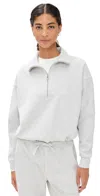 Sweaty Betty Sand Wash Funnel Neck Half Zip Sweatshirt Ice Grey Marl In Ice Grey Marl
