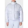 Sweaty Betty Shine Crop Puffer Jacket In Salt Blue