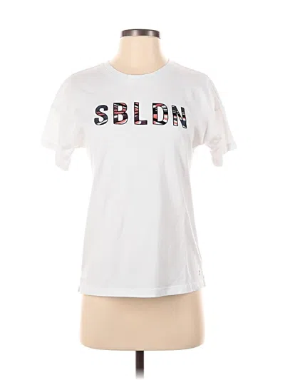 Pre-owned Sweaty Betty Short Sleeve T-shirt In White