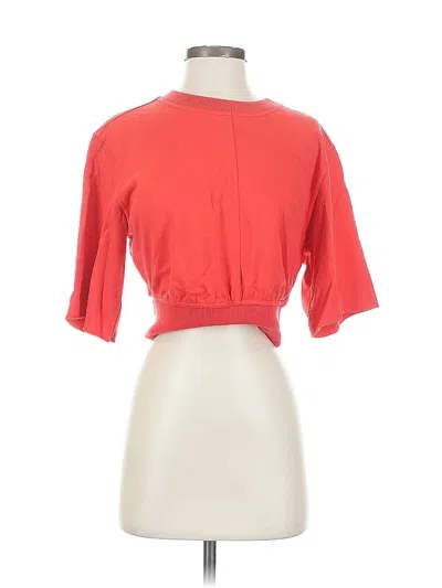 Pre-owned Sweaty Betty Short Sleeve Top Red Boatneck Tops