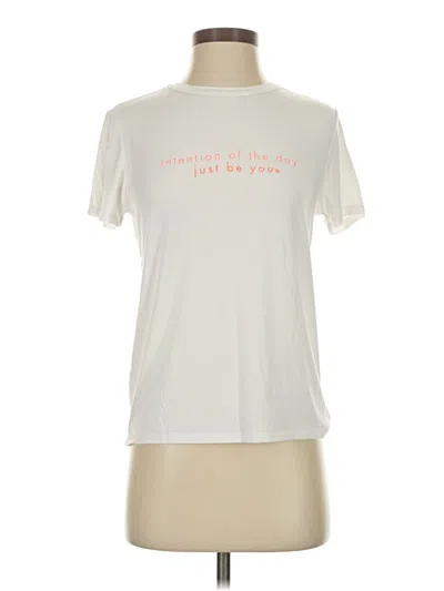 Pre-owned Sweaty Betty Short Sleeve T-shirt In White