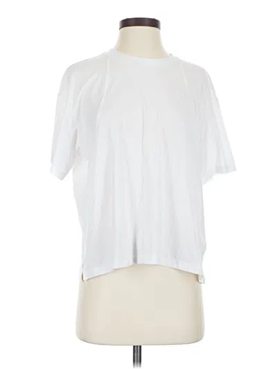 Pre-owned Sweaty Betty Short Sleeve T-shirt In White