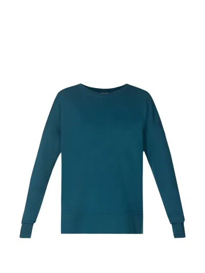 Sweaty Betty Side-slit Thumb-slot Sweatshirt In Green