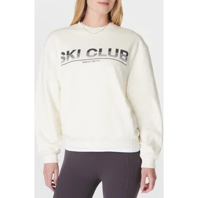 Sweaty Betty Ski Club Graphic Sweathirt In White
