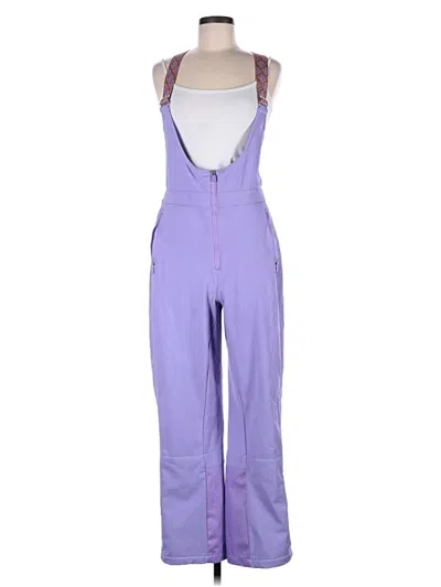 Pre-owned Sweaty Betty Snow Pants With Bib In Purple
